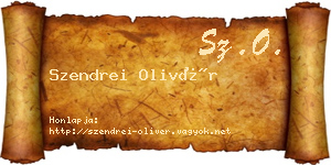 Szendrei Olivér névjegykártya
